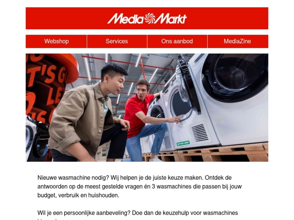 Welke wasmachine past bij jou? Wij helpen je kiezen