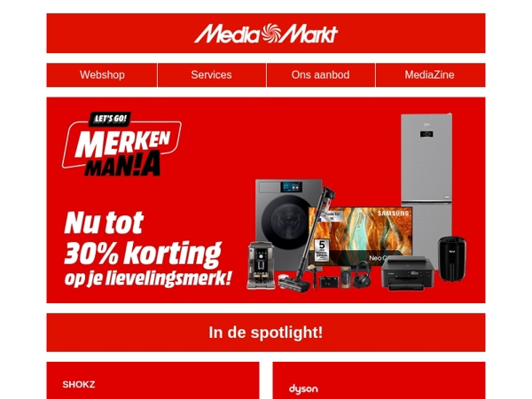 Tot 30% voordeel op je favoriete merken