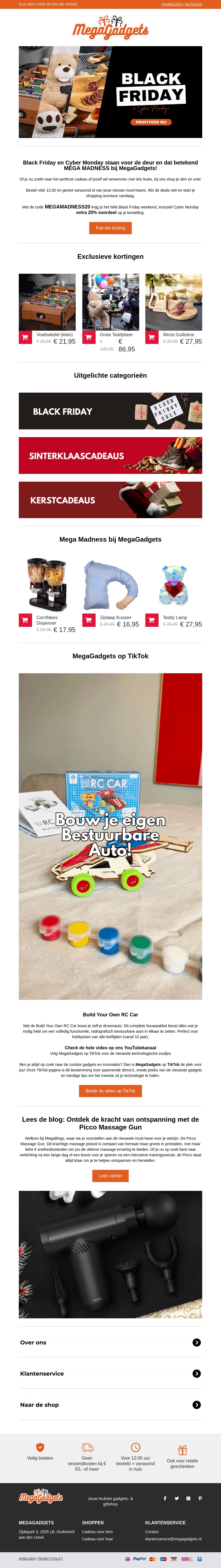 π€ πͺ Mega Madness bij MegaGadgets want het is bijna Black Friday & Cyber monday π€ πͺ π€ πͺ Mega Madness bij MegaGadgets want het is bijna Black Friday & Cyber monday π€ πͺ