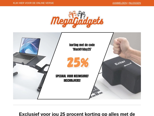 ⏰ We gaan all-in → 25% op alles, tot 23:59 ⏰