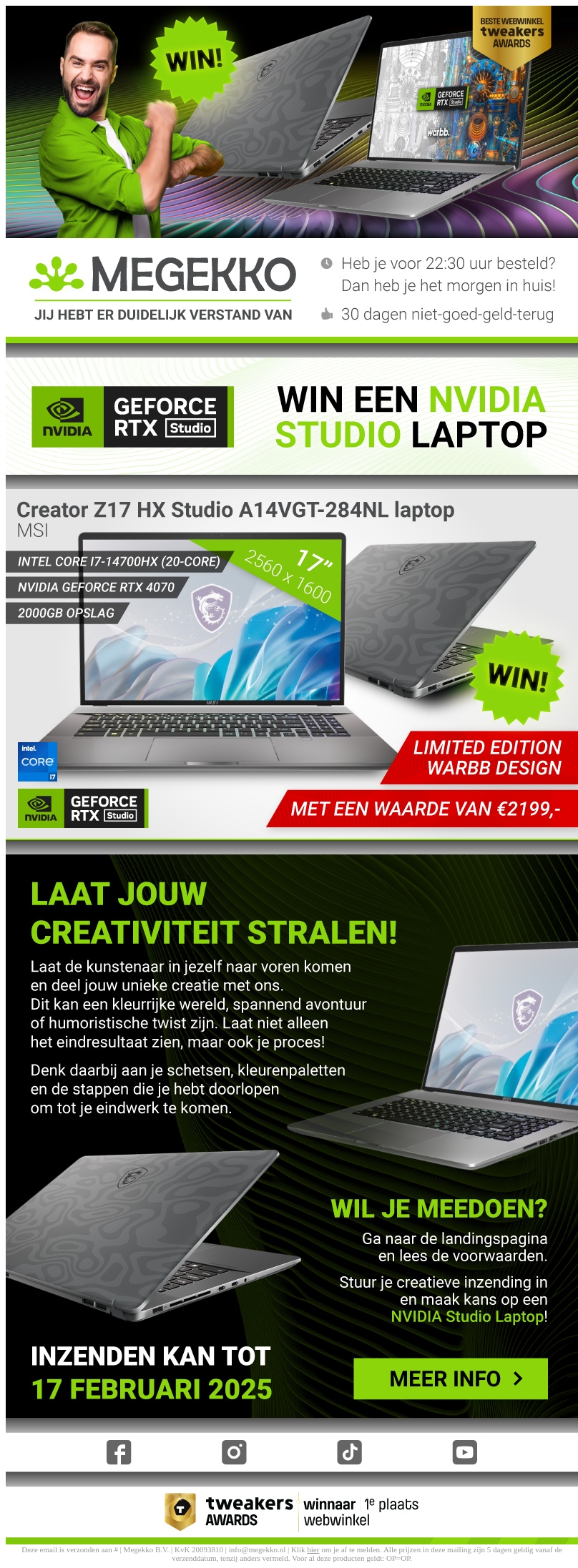 Win een NVIDIA Studio Laptop! Win een NVIDIA Studio Laptop!