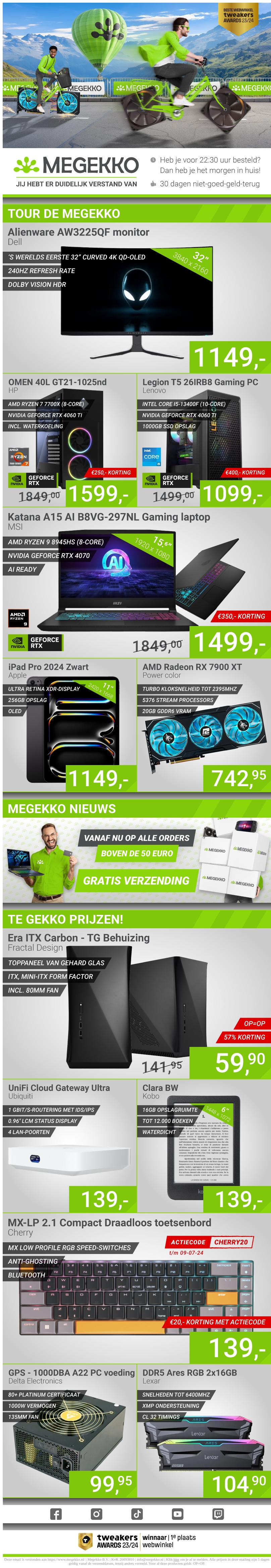 Tour de Megekko Tour de Megekko