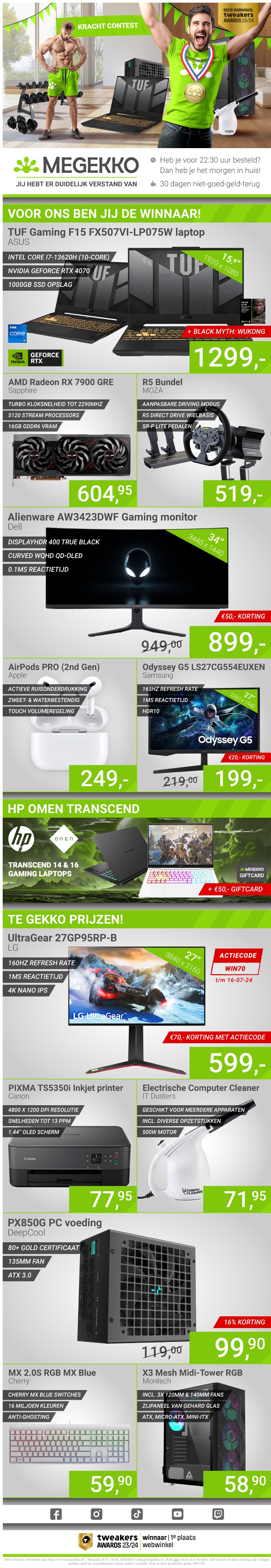 Voor ons ben jij de winnaar! Voor ons ben jij de winnaar!