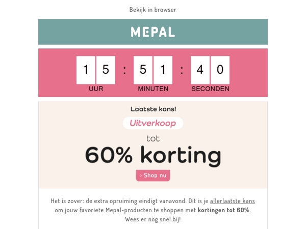 OPRUIMING | Laatste kans op kortingen tot 60%!