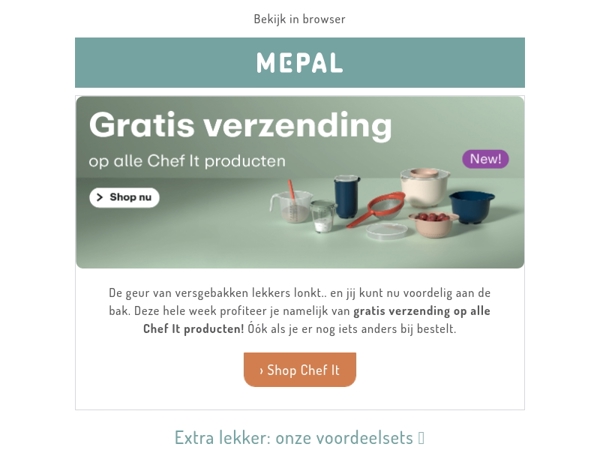 Gratis verzending op Chef It!