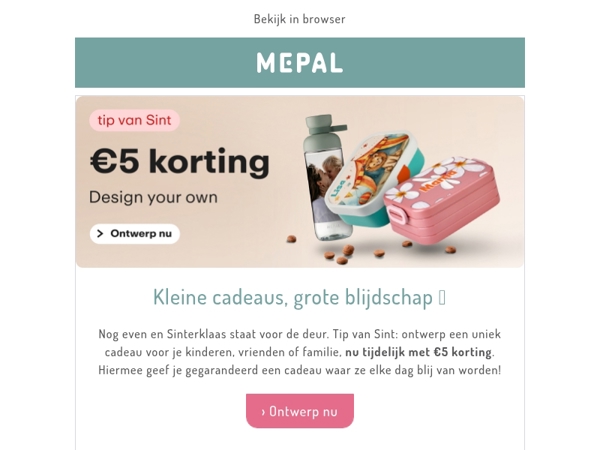 Ontwerp met €5 korting een uniek cadeau