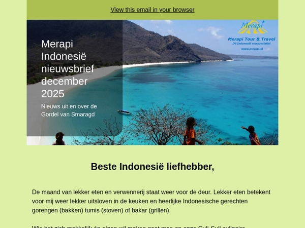 Indonesië nieuwsbrief december 2025