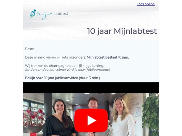 🎉 10 jaar Mijnlabtest