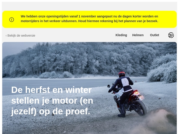 De herfst en winter stellen je motor (en jezelf) op de proef.