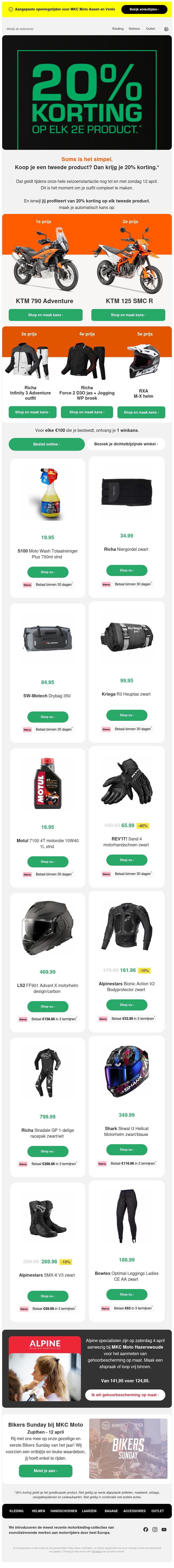 20% korting. Gewoon omdat het kan. 20% korting. Gewoon omdat het kan.