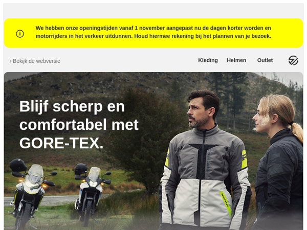 GORE-TEX Voor motorrijders