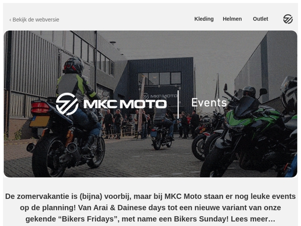 Komende zaterdag: Arai Day // de allereerste Bikers Sunday