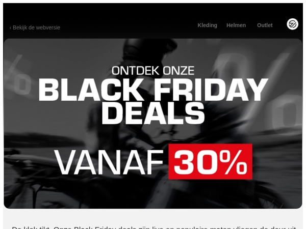 Vanaf 30% korting. Beperkte voorraad.