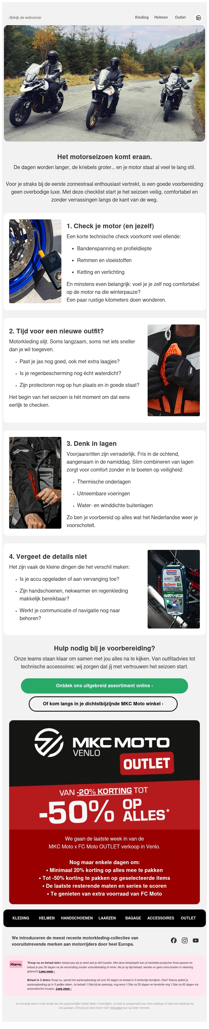 Klaar voor het motorseizoen? Klaar voor het motorseizoen?
