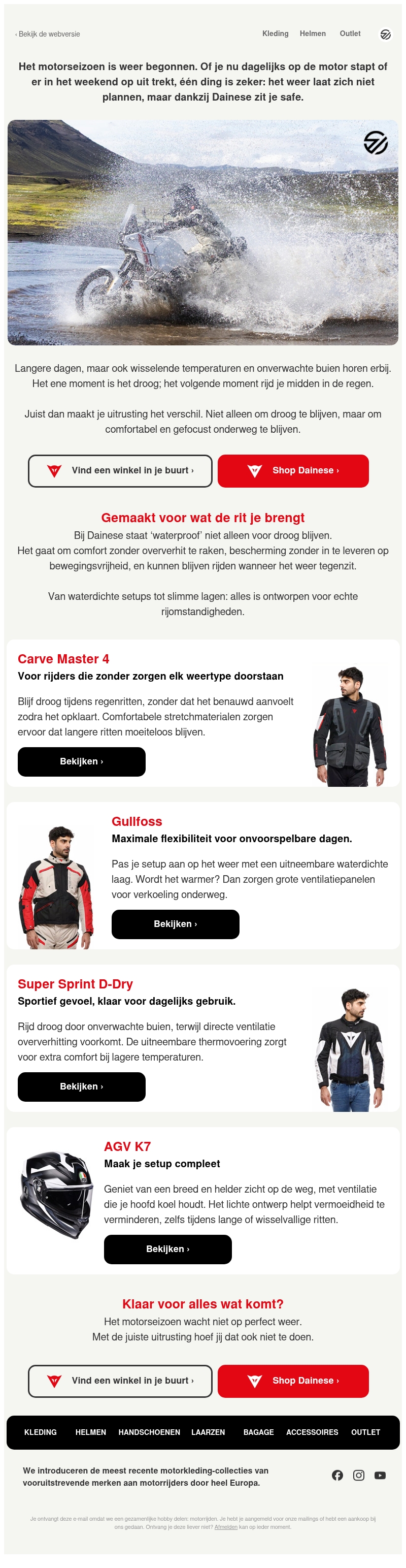 Klaar voor wisselvallig weer dit seizoen? Klaar voor wisselvallig weer dit seizoen?