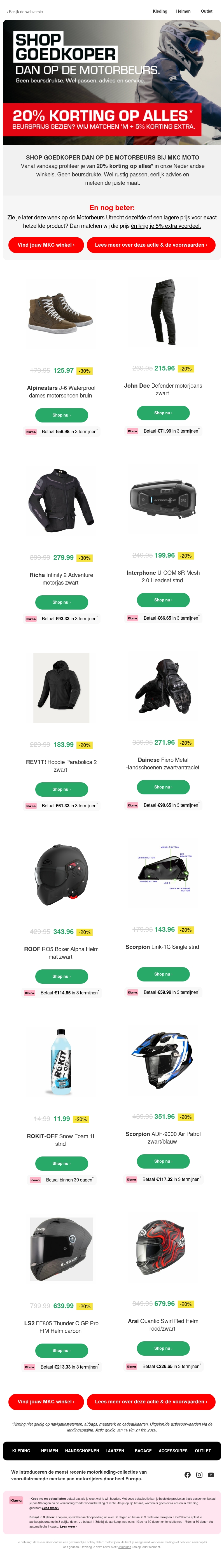 Shop goedkoper dan op de MOTORbeurs. Vanaf vandaag. Shop goedkoper dan op de MOTORbeurs. Vanaf vandaag.