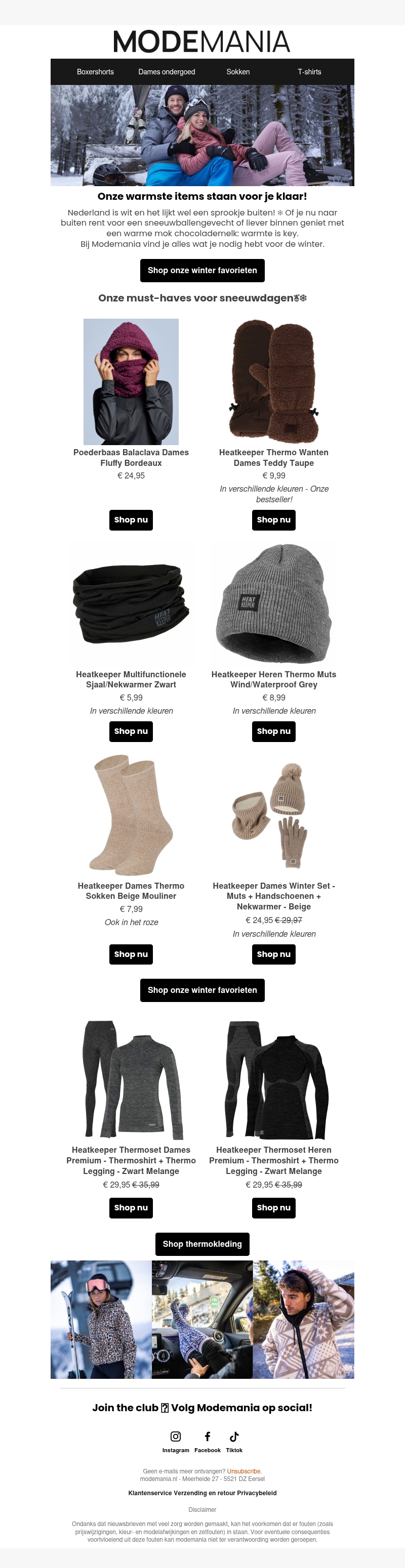 Onze warmste items staan voor je klaar! ❄️☃️ Onze warmste items staan voor je klaar! ❄️☃️
