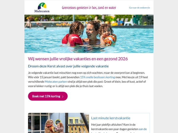 Fijne feestdagen! We hopen je graag te zien in 2026