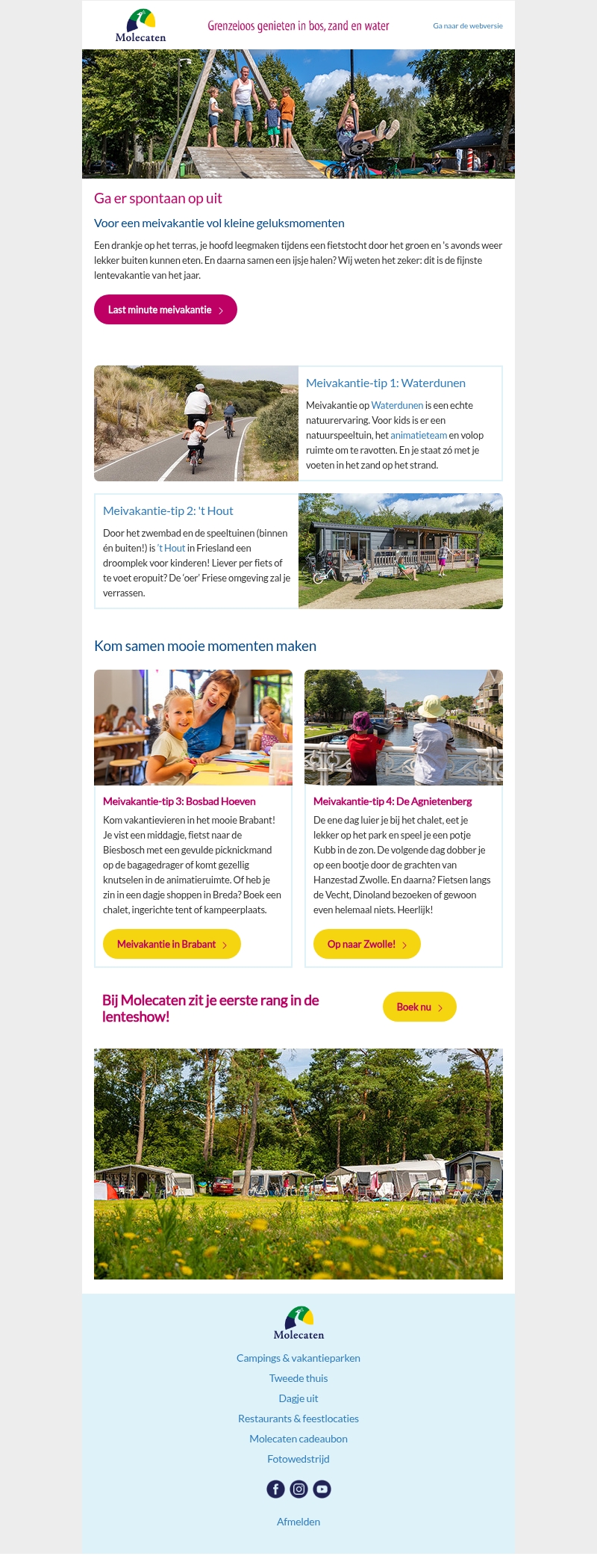 Meivakantie-tips • Welkom bij Molecaten Meivakantie-tips • Welkom bij Molecaten
