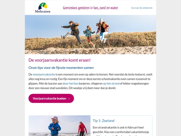 De eerste schoolvakantie van het jaar • Welkom bij Molecaten