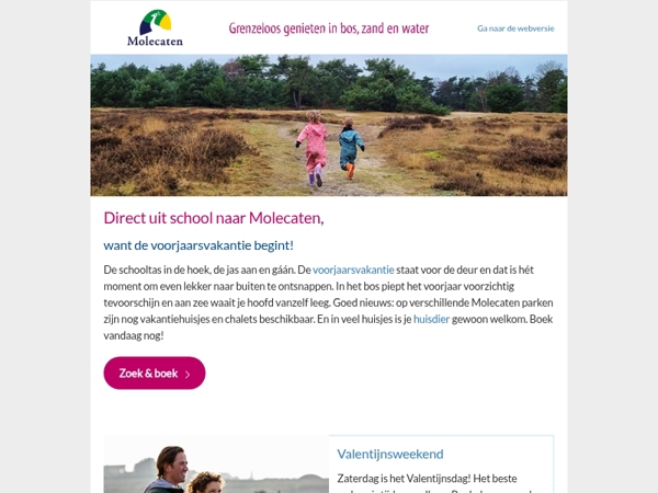 Direct uit school naar Molecaten • Welkom in de voorjaarsvakantie