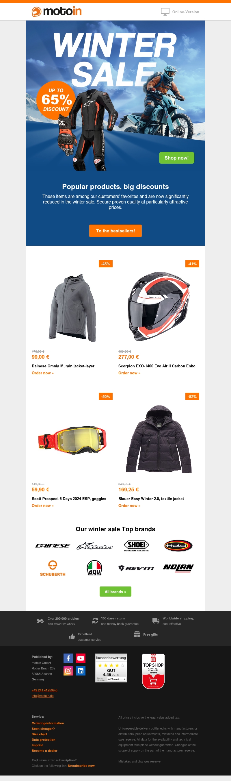 Our Winter Sale bestsellers – heavily discounted! Our Winter Sale bestsellers – heavily discounted!