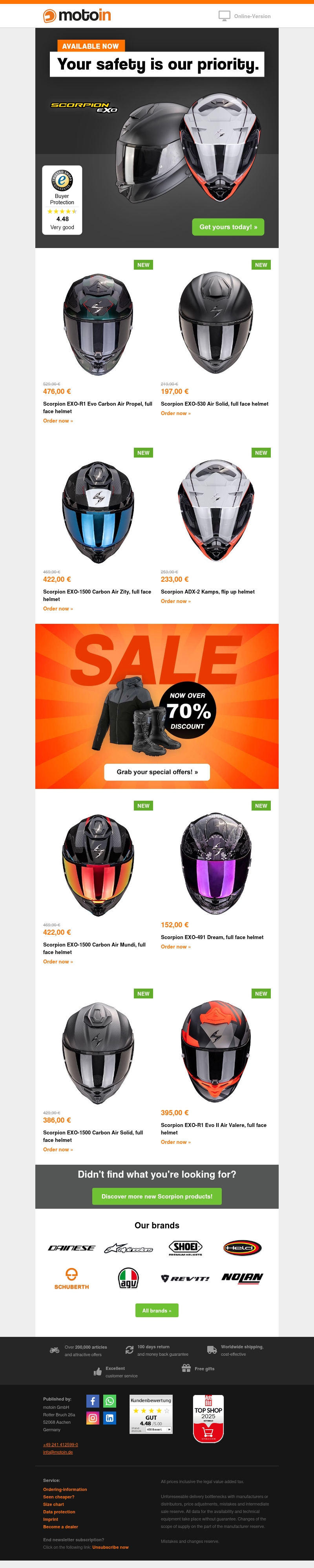 🏍️ Scorpion: Premium helmets available now! 🏍️ Scorpion: Premium helmets available now!