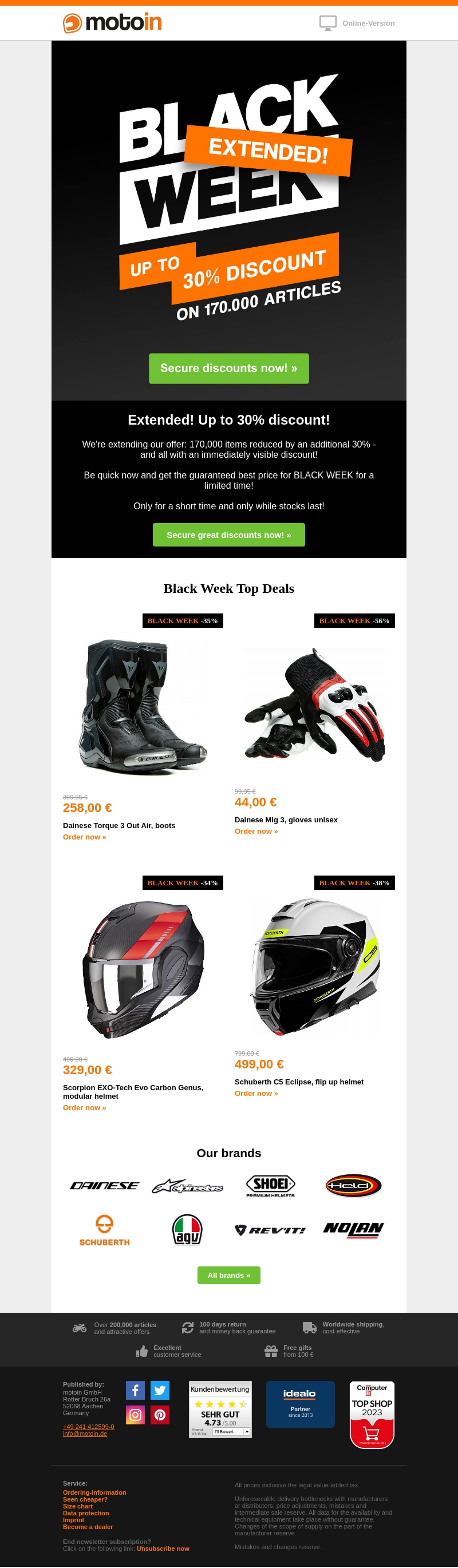 Black Week till tomorrow: Up to 30% on top! Black Week till tomorrow: Up to 30% on top!