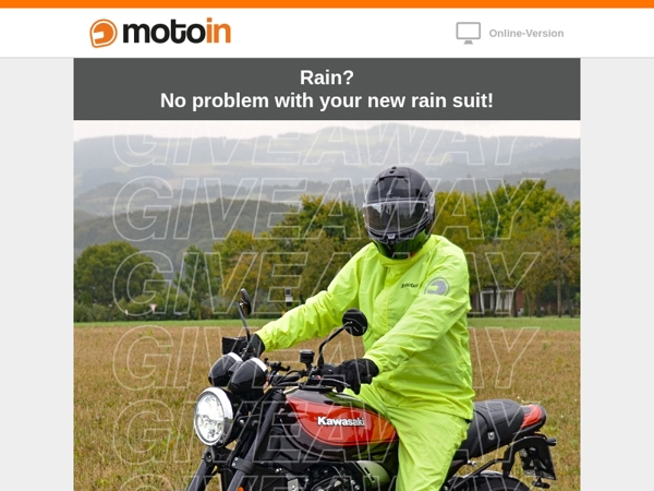 Stay dry! Win a rain suit 🎁