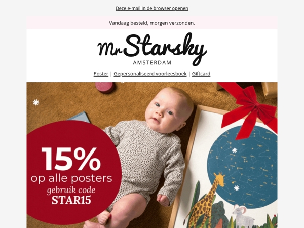 ✨Feestdagenkorting: 15% op gepersonaliseerde cadeaus