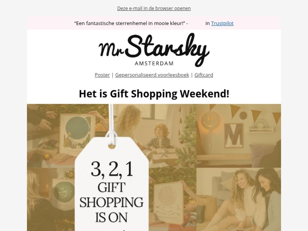De feestdagen komen eraan… het is Gift Shopping Weekend! 🎁