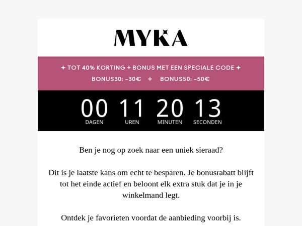 🕒 Nu of nooit: tot 40% + BONUS bovenop