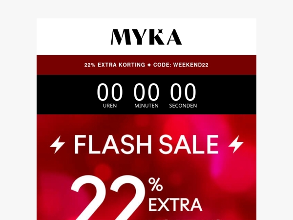 🔔 EINDIGT VANDAAG: Flash Sale met extra korting op ALLES