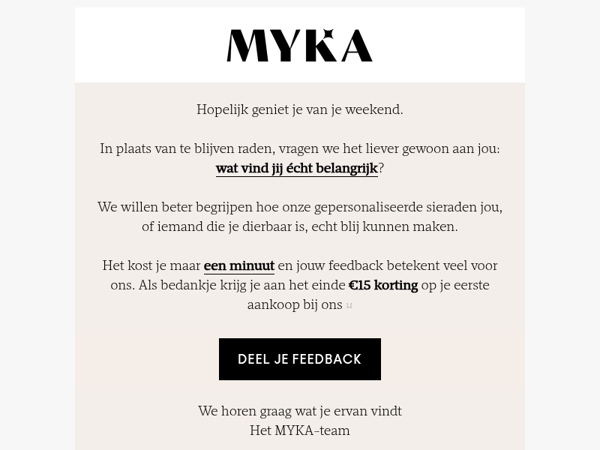 €15 voor jouw mening