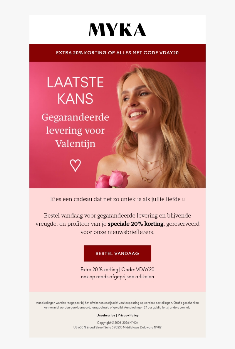 ⏰ Laatste kans voor Valentijnslevering ⏰ Laatste kans voor Valentijnslevering