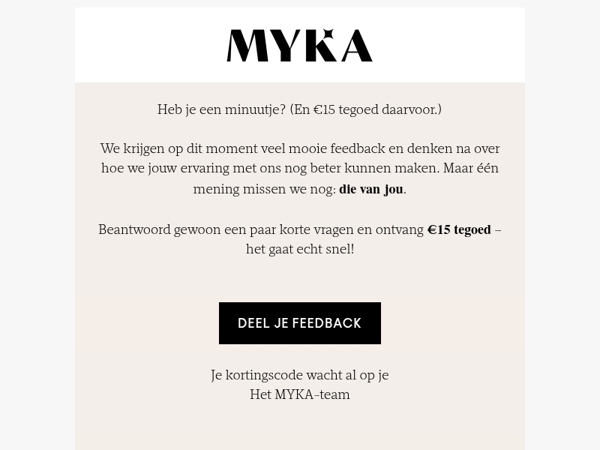 💬 Jouw feedback ontbreekt nog