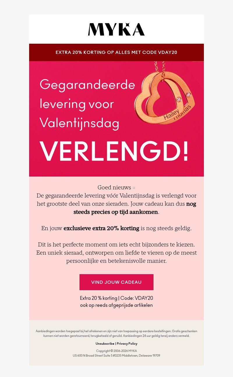 Valentijn gered π Levering verlengd Valentijn gered π Levering verlengd