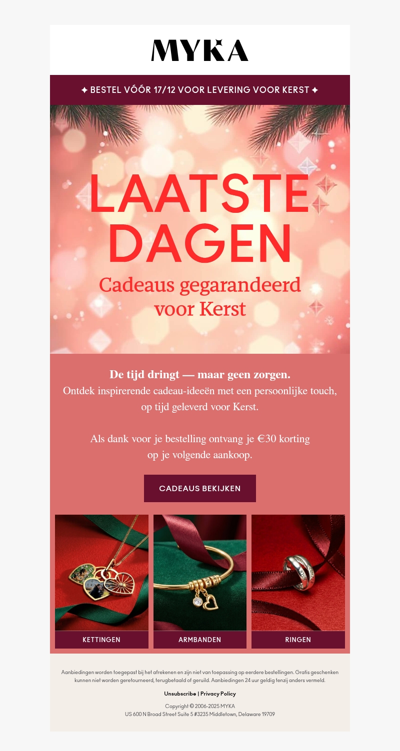๐ Laatste dagen voor kerstcadeaus ๐ Laatste dagen voor kerstcadeaus