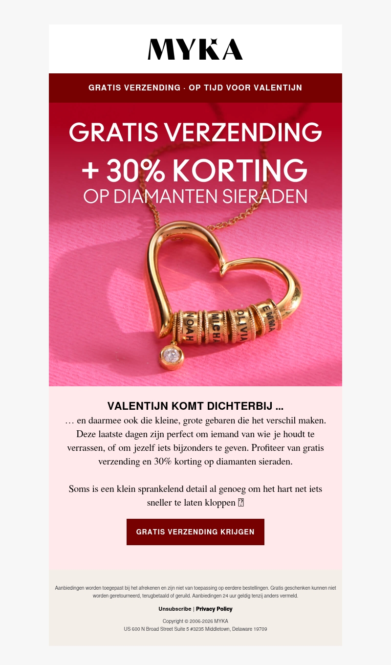 π Laatste dagen: gratis verzending voor Valentijn π Laatste dagen: gratis verzending voor Valentijn