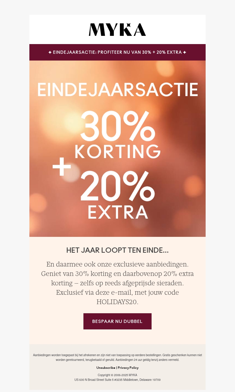 π Eindejaarsactie: exclusieve voordelen aan het einde van het jaar π Eindejaarsactie: exclusieve voordelen aan het einde van het jaar