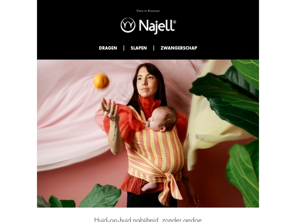 💛🩷 NIEUW – Wrap draagzak met strepen 💛🩷