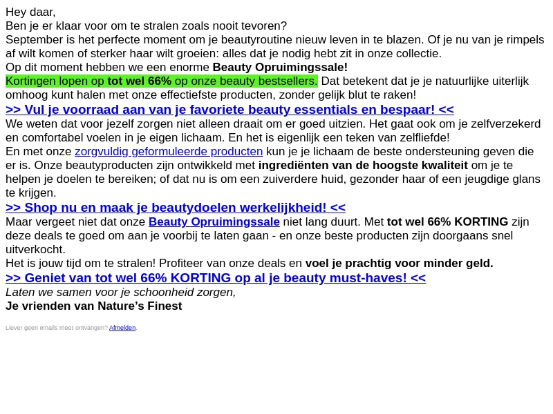 Beauty Opruimingssale: π tot wel 66% KORTING Beauty Opruimingssale: π tot wel 66% KORTING