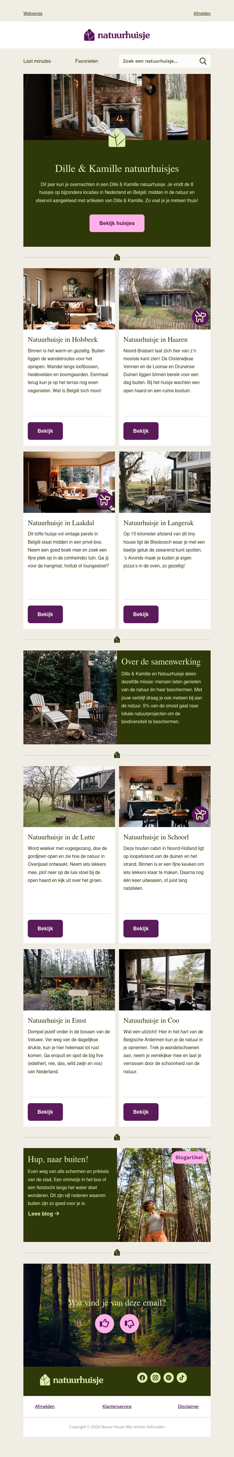 Dille & Kamille natuurhuisjes 🌿 Dille & Kamille natuurhuisjes 🌿