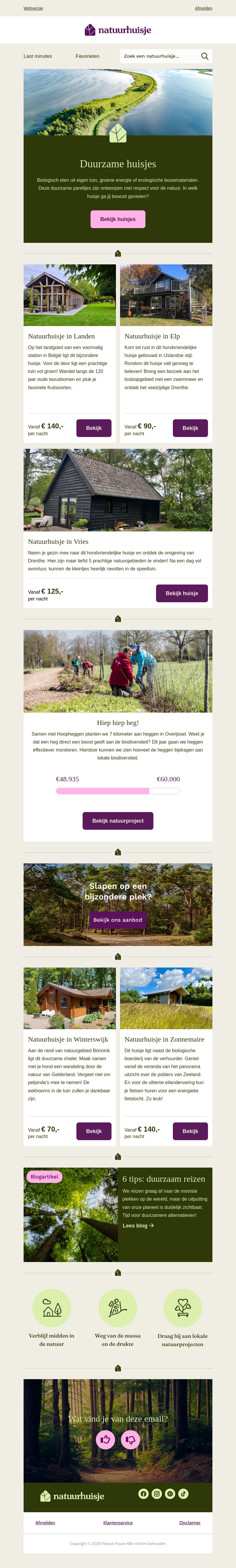 Duurzame huisjes 🌿 Duurzame huisjes 🌿