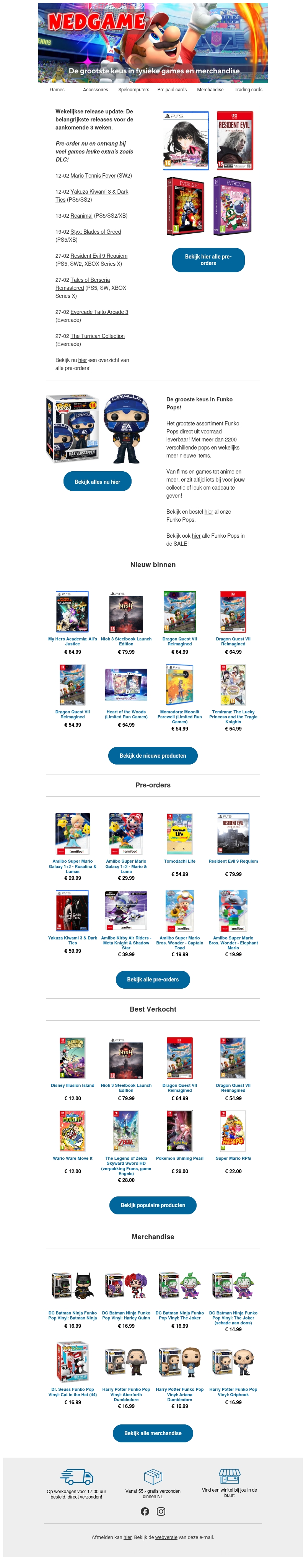 Bekijk de pre-orders voor de komende 3 weken / De grooste keus in Funko Pops! Bekijk de pre-orders voor de komende 3 weken / De grooste keus in Funko Pops!