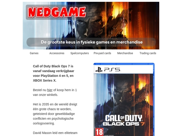 Nu verkrijgbaar: Call of Duty Black Ops 7 / Teenage Mutant Ninja Turtles Splintered Fate Pipin Hot Edition Pre-order