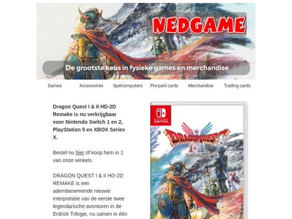 NU VERKRIJGBAAR: Dragon Quest I & II HD-2D Remake / Tales of Xillia Remastered