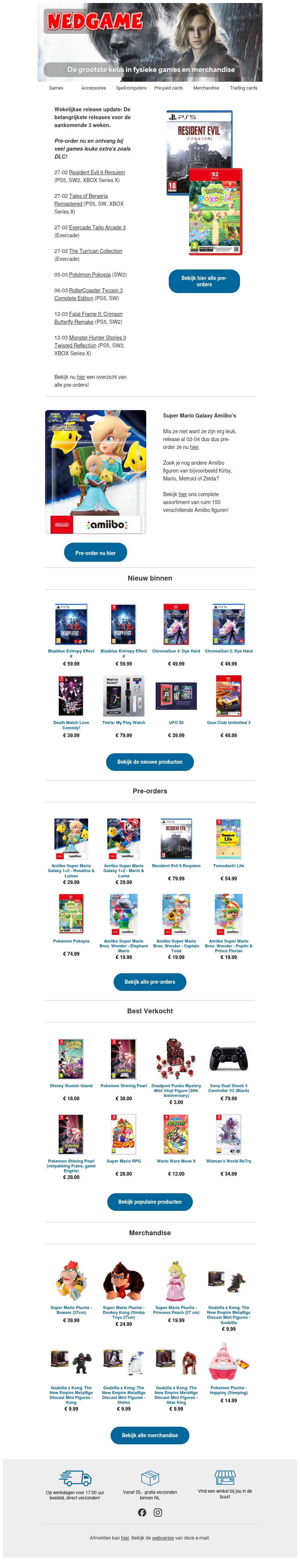 Bekijk de pre-orders voor de komende 3 weken / Super Mario Galaxy Amiibo's Bekijk de pre-orders voor de komende 3 weken / Super Mario Galaxy Amiibo's