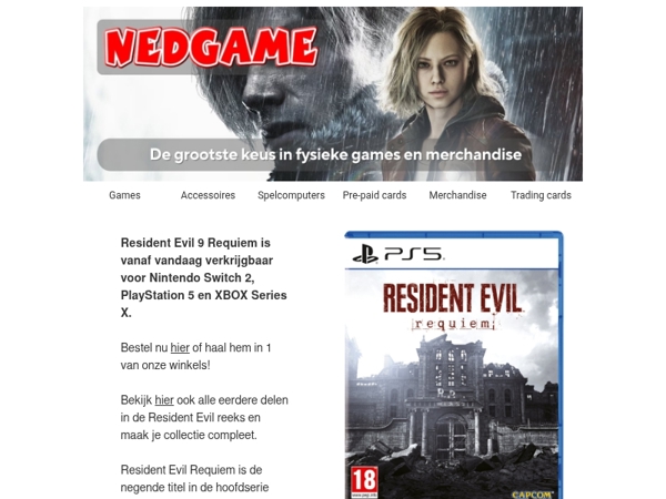 Resident Evil 9 Requiem is nu verkrijgbaar / MAR10 Day - Gratis unieke keychain bij een nieuwe Mario game