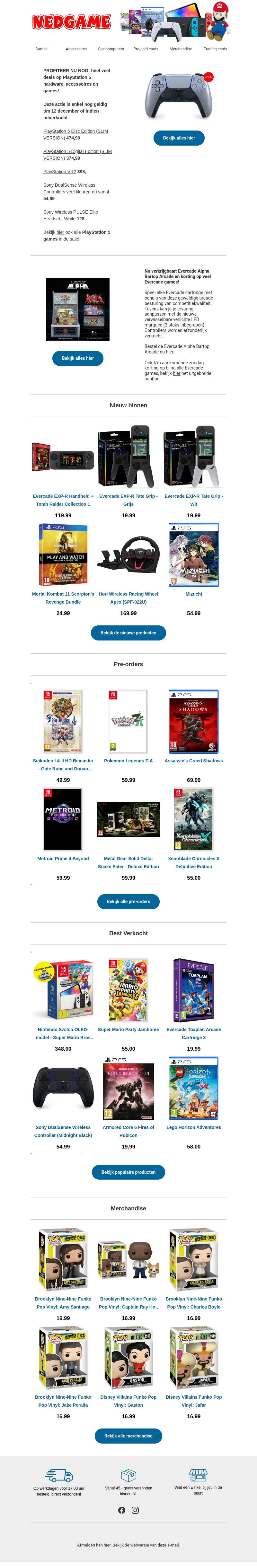 PROFITEER NU NOG: Hoge kortingen op PlayStation 5 consoles, controllers, games en VR2 / Veel Evercade games in de SALE! PROFITEER NU NOG: Hoge kortingen op PlayStation 5 consoles, controllers, games en VR2 / Veel Evercade games in de SALE!